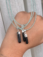 COLGANTE EQUILIBRIO EMOCIONAL | AGUAMARINA Y TURMALINA