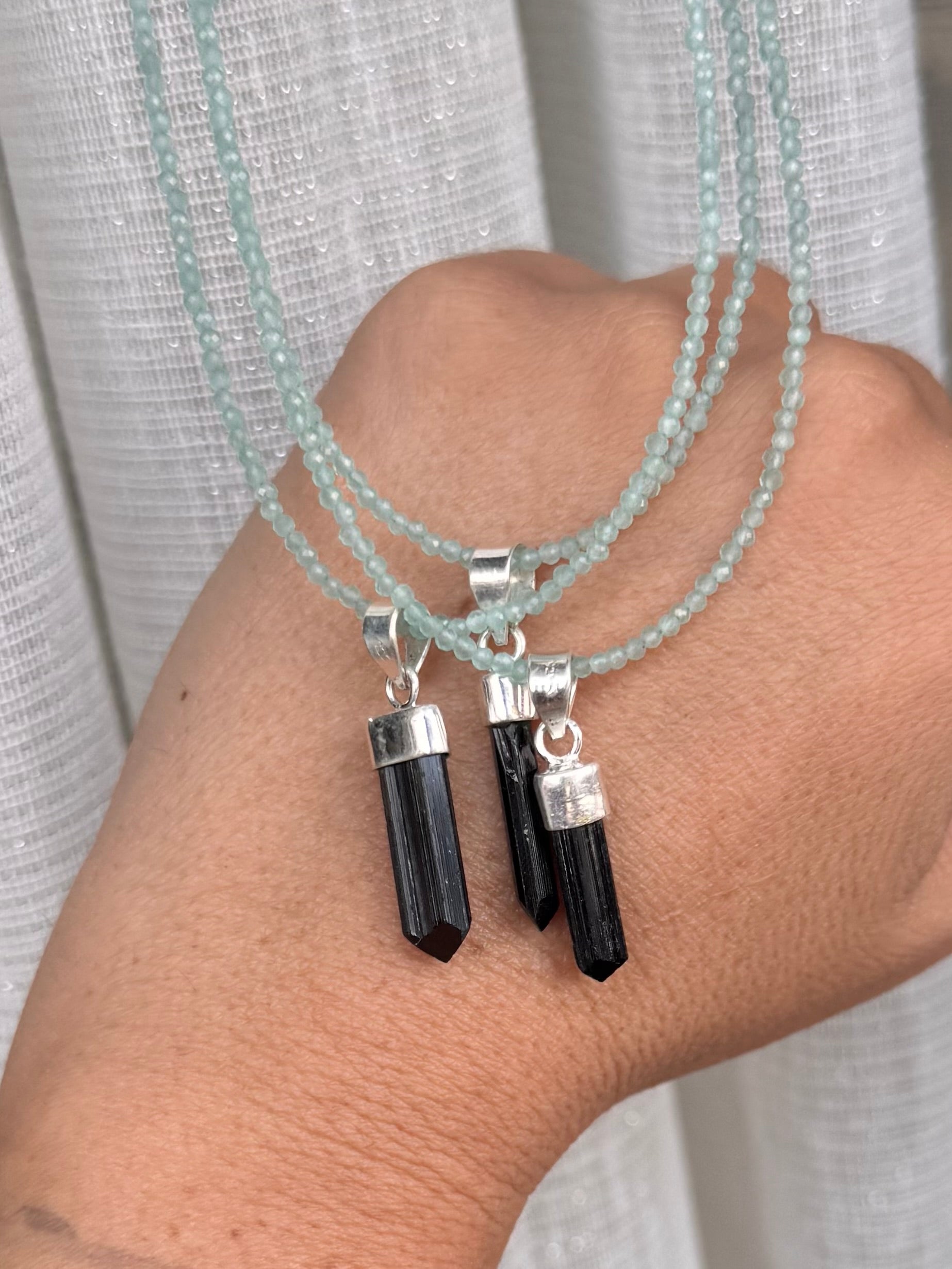 COLGANTE EQUILIBRIO EMOCIONAL | AGUAMARINA Y TURMALINA