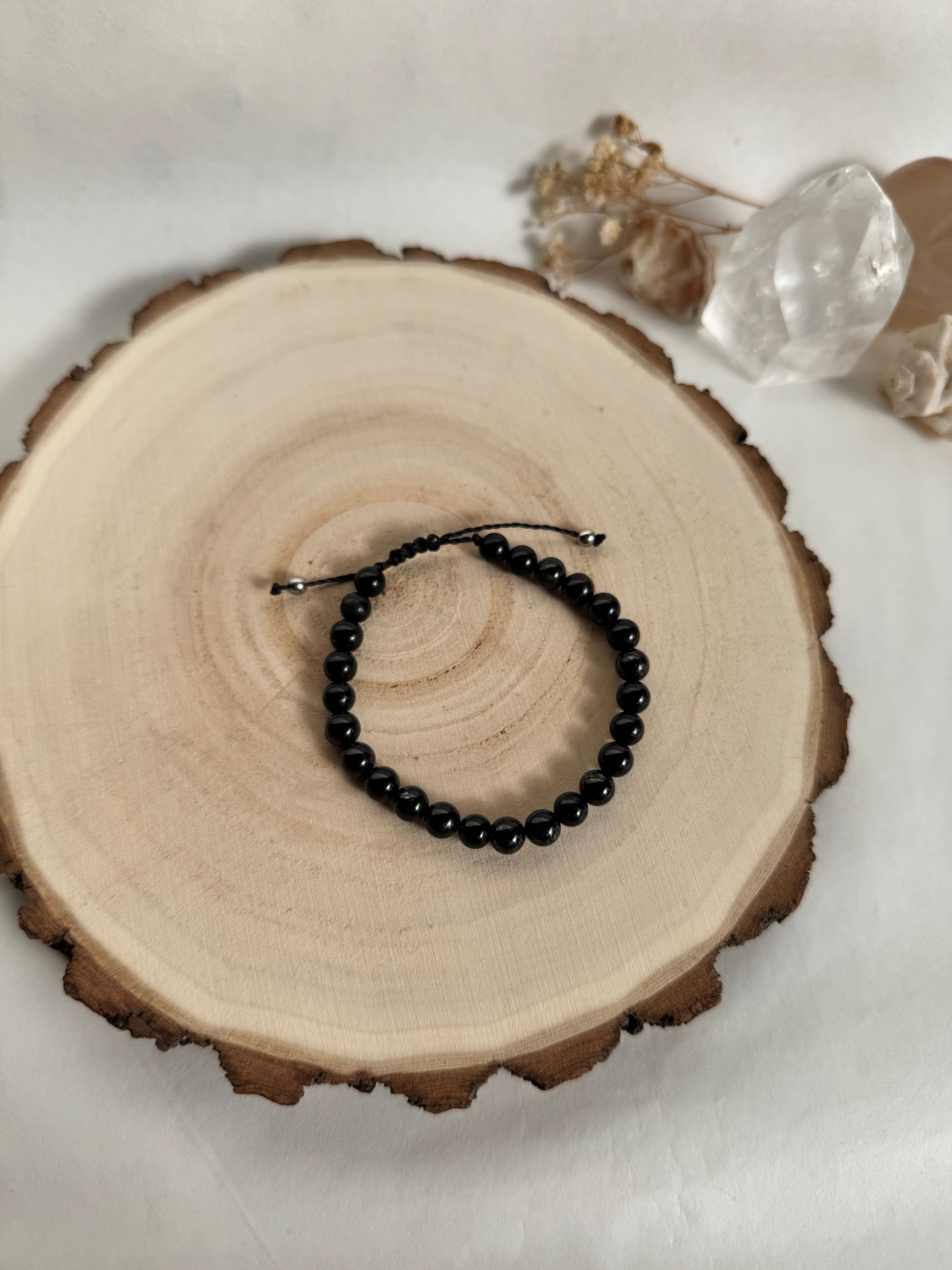 PULSERA PROTECCIÓN MACRAMÉ | TURMALINA