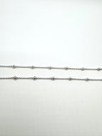 CADENA PLATA BOLITAS 40CM