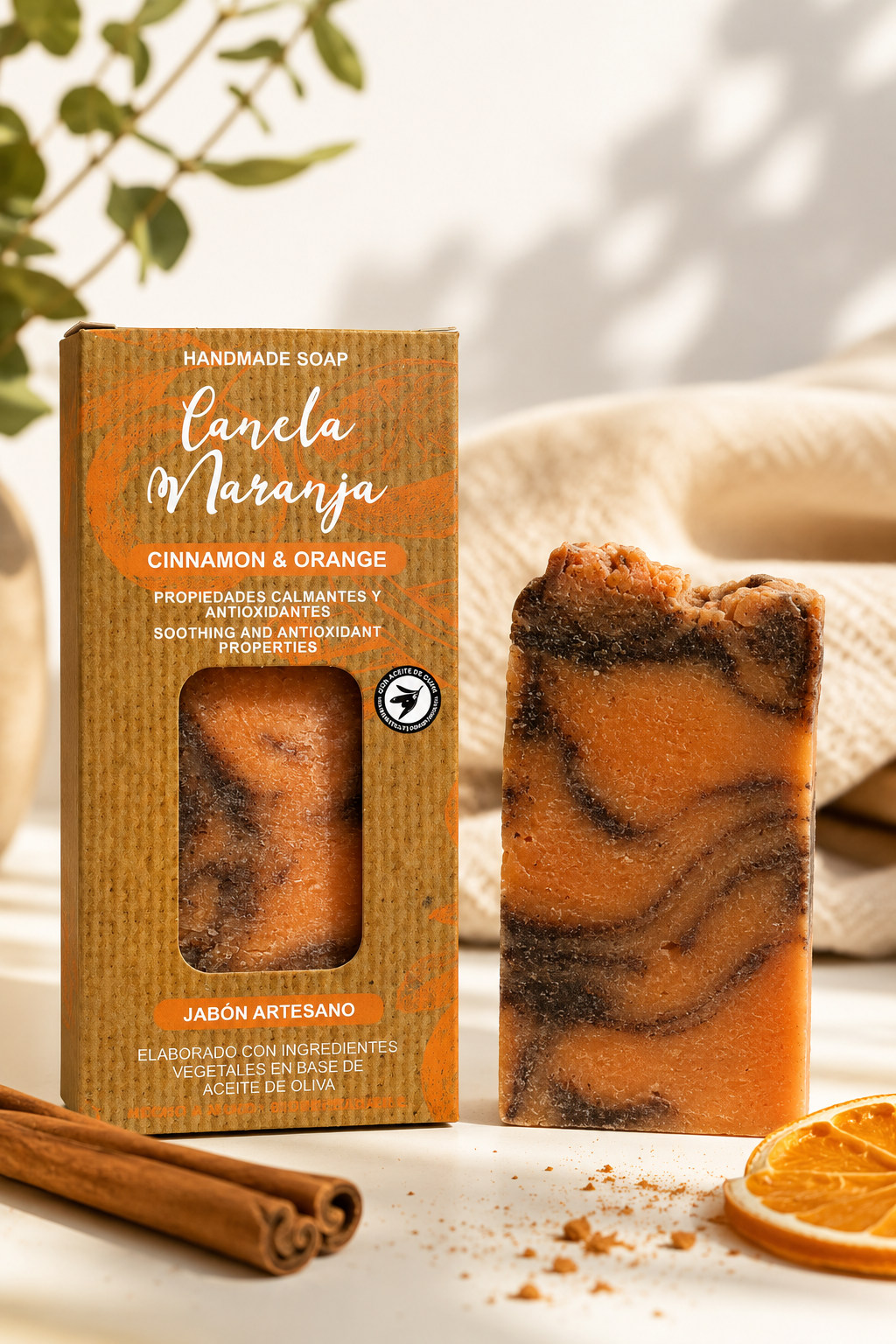 JABÓN ARTESANO CANELA NARANJA | ABUNDANCIA