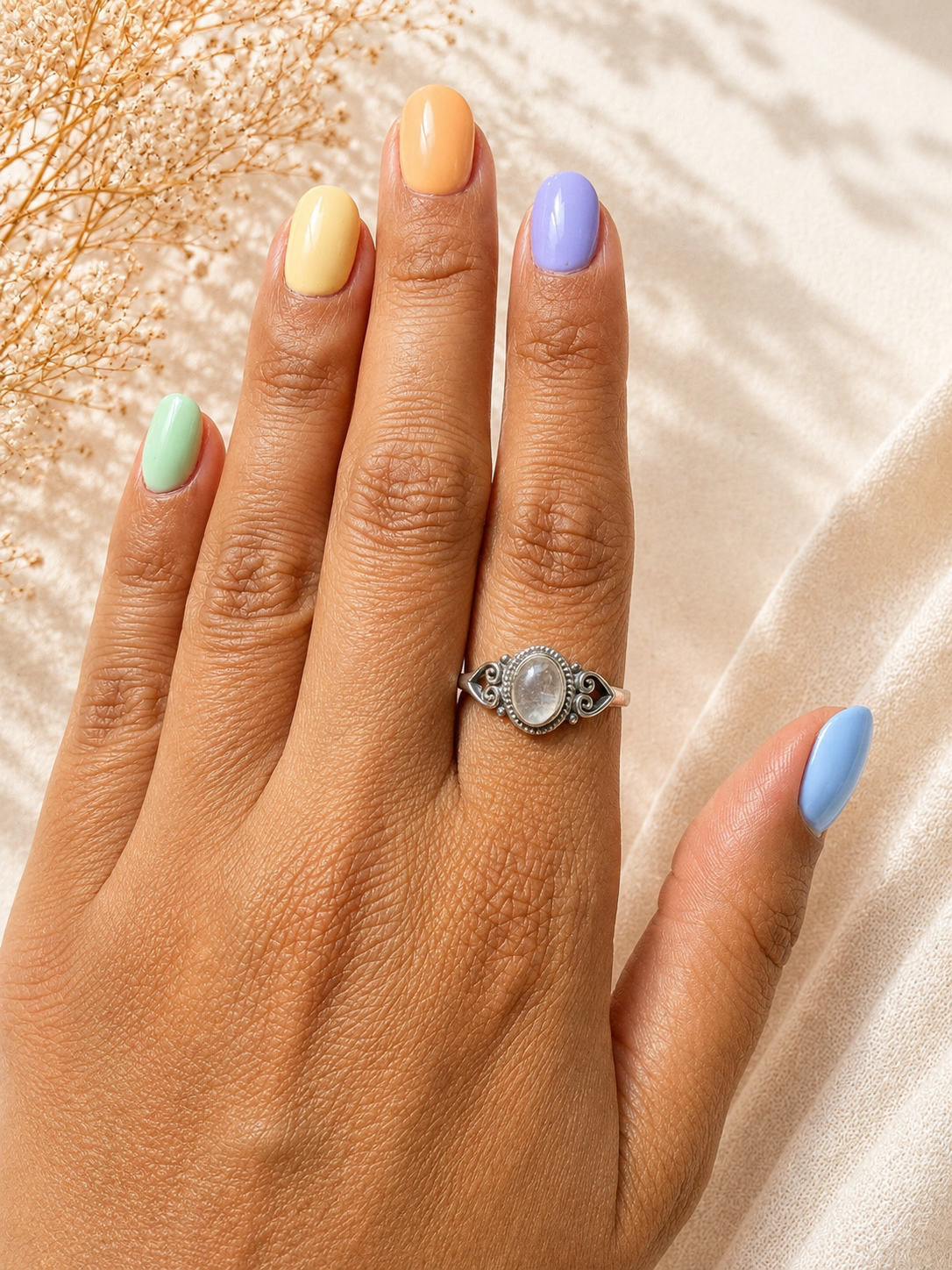 ANILLO CUARZO AMPLIFICADOR PLATA TALLA 21
