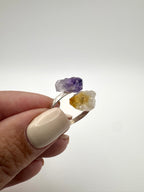 ANILLO CITRINO Y AMATISTA AJUSTABLE