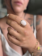 ANILLO AJUSTABLE PLATA DE LEY | CUARZO ROSA