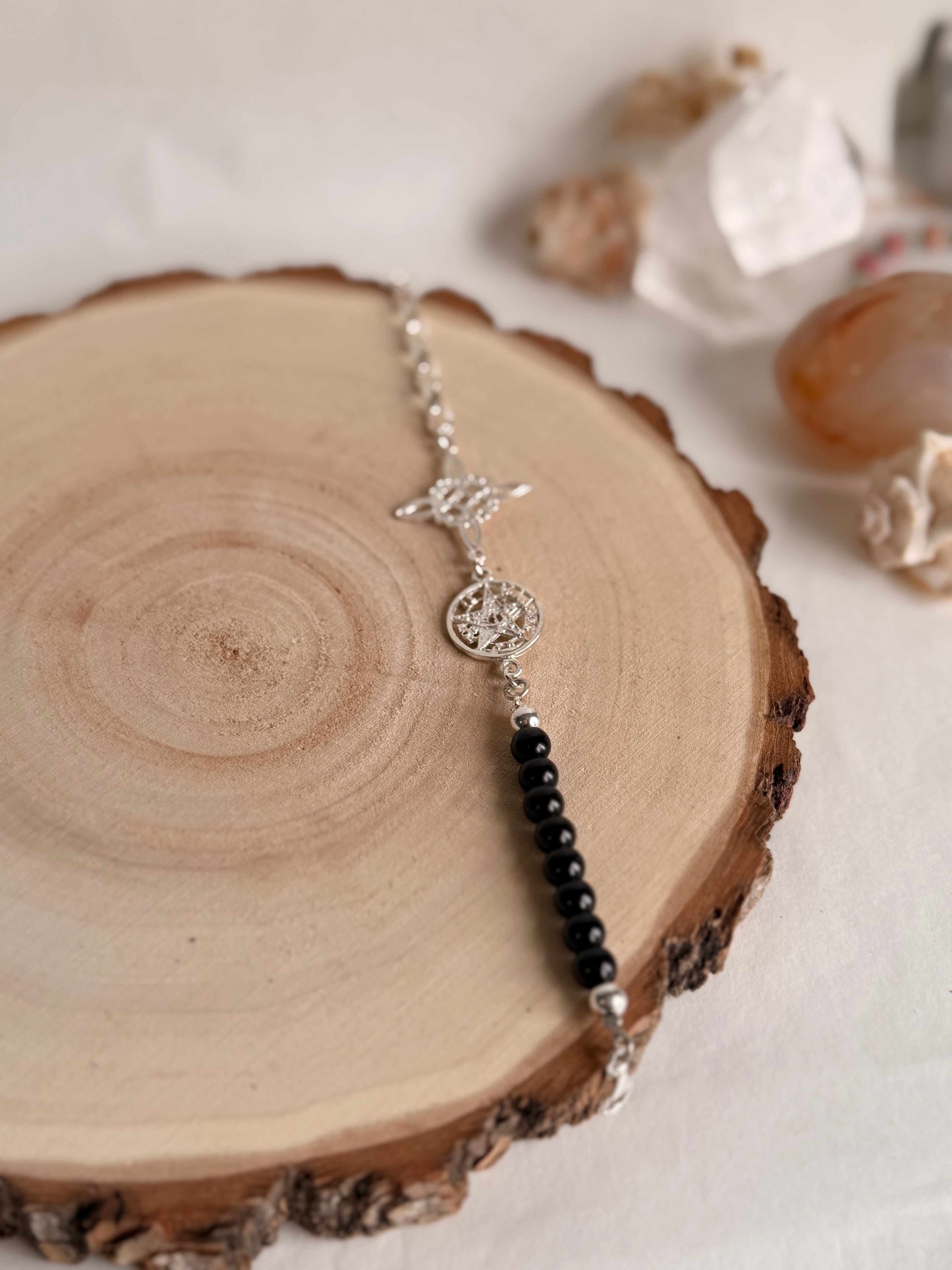 PULSERA DOBLE PROTECCIÓN CON TURMALINA