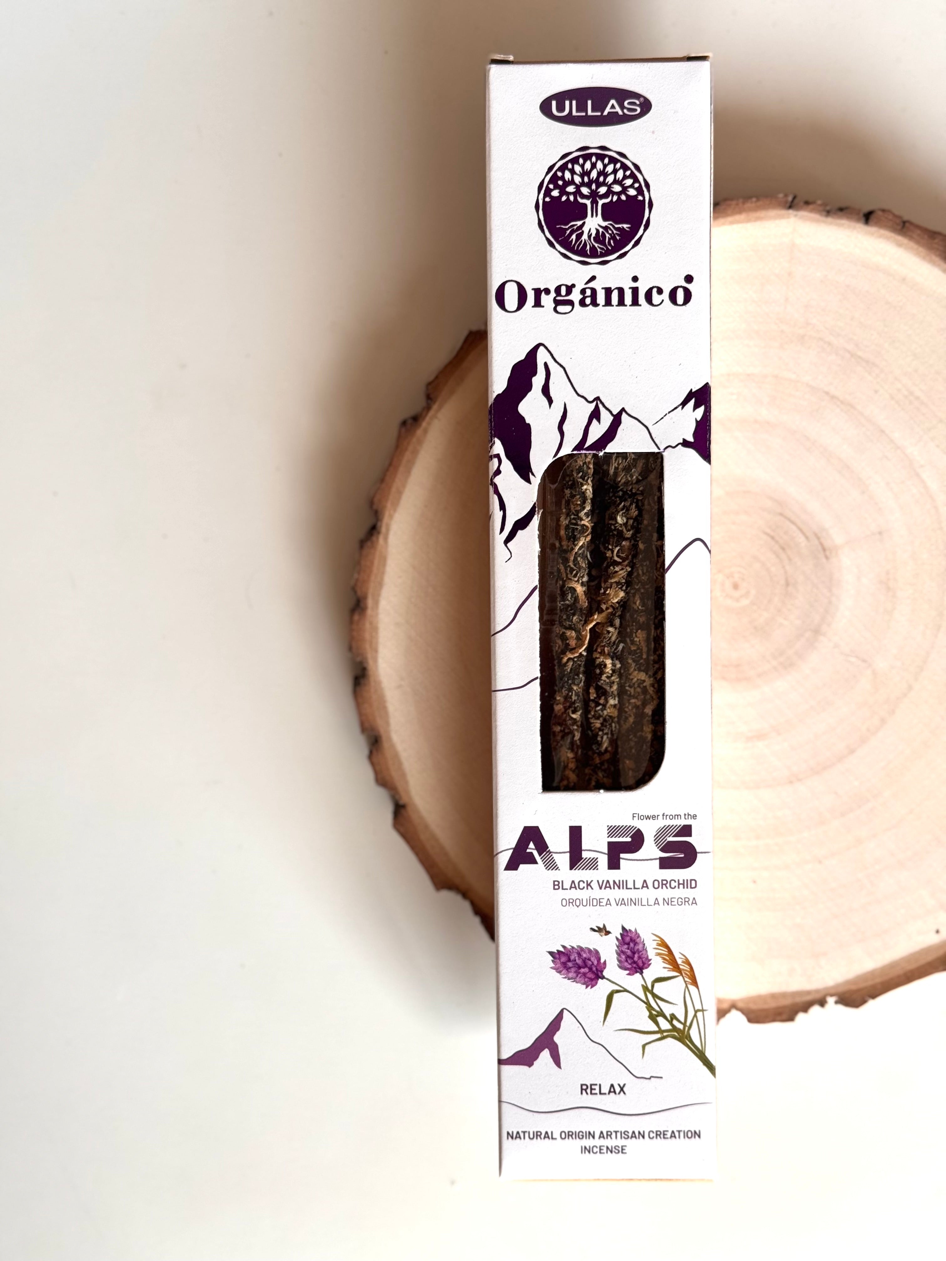 INCIENSO ULLAS VARILLA ORGÁNICO | VAINILLA NEGRA Y ORQUÍDEA
