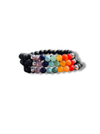 Pulsera chakras mineral pulsera elástica 