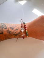 PULSERA DOBLE PROTECCIÓN MACRAMÉ AJUSTABLE