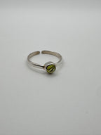 ANILLO DE PLATA AJUSTABLE | GEMA DE OLIVINO
