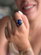 ANILLO DE PLATA AJUSTABLE ZAFIRO