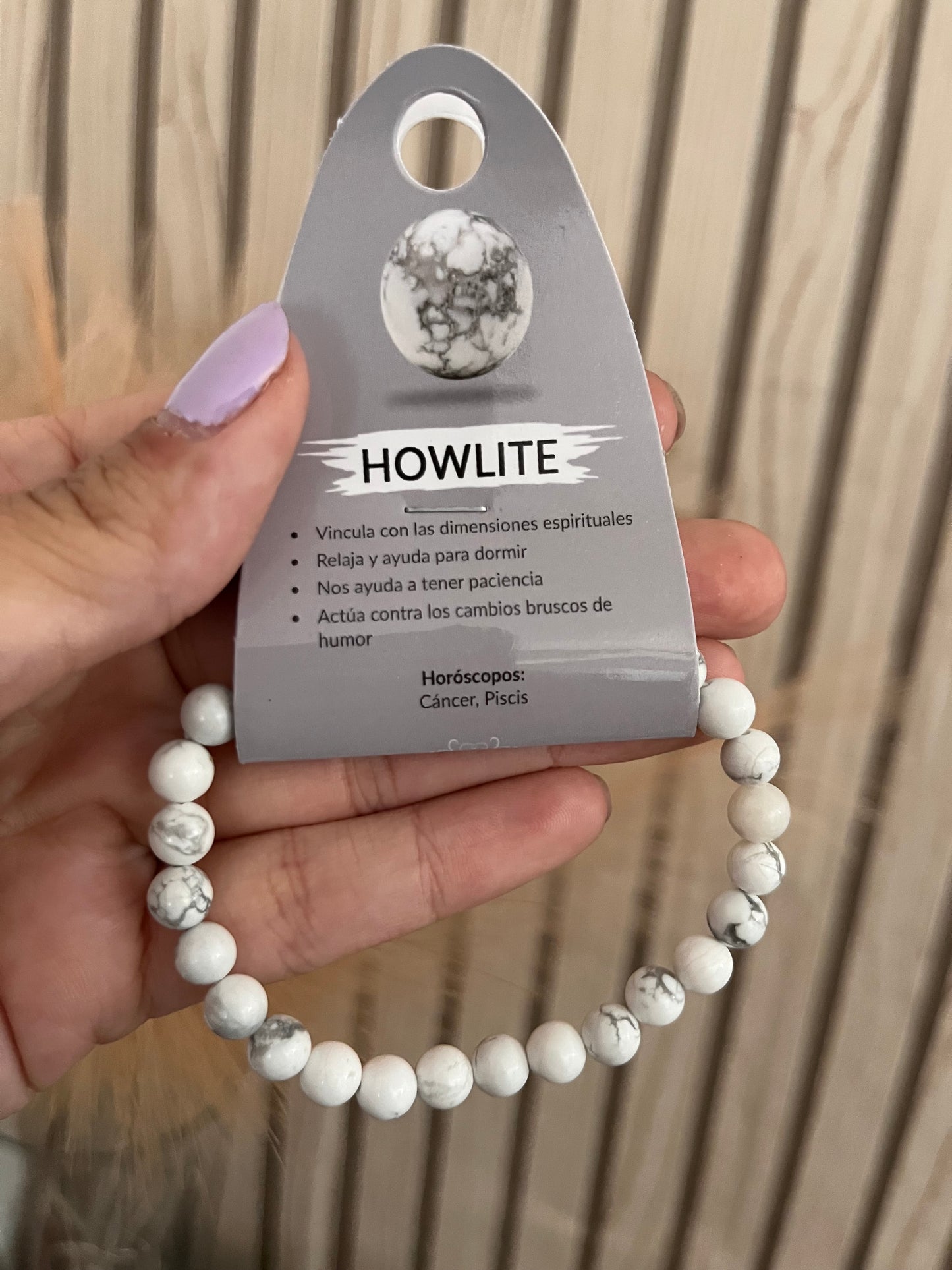 Pulsera Howlite 6mm