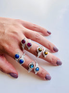 ANILLO DOBLE MINERAL AJUSTABLE