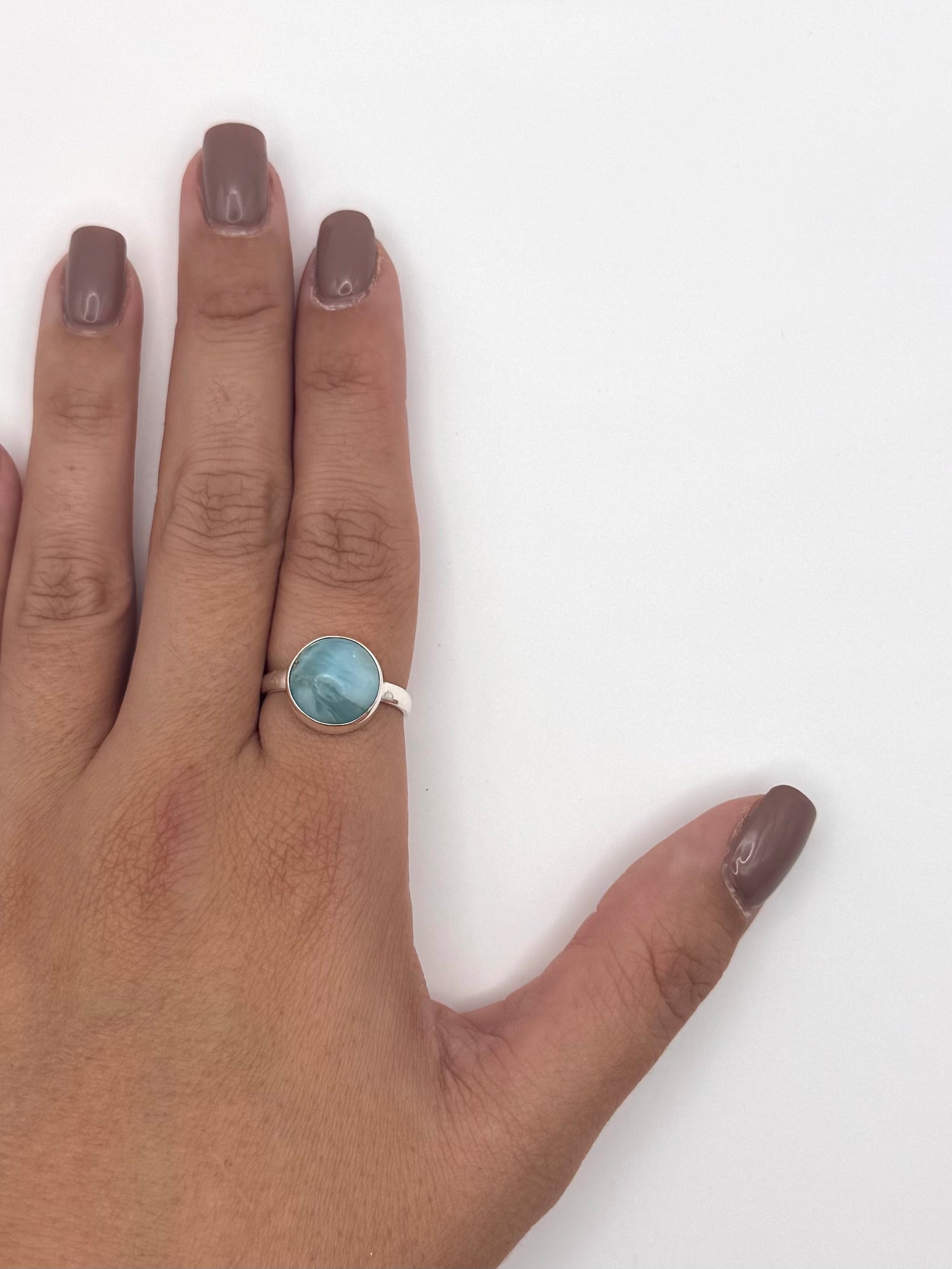 ANILLO PLATA LARIMAR AJUSTABLE | ELIGE MODELO