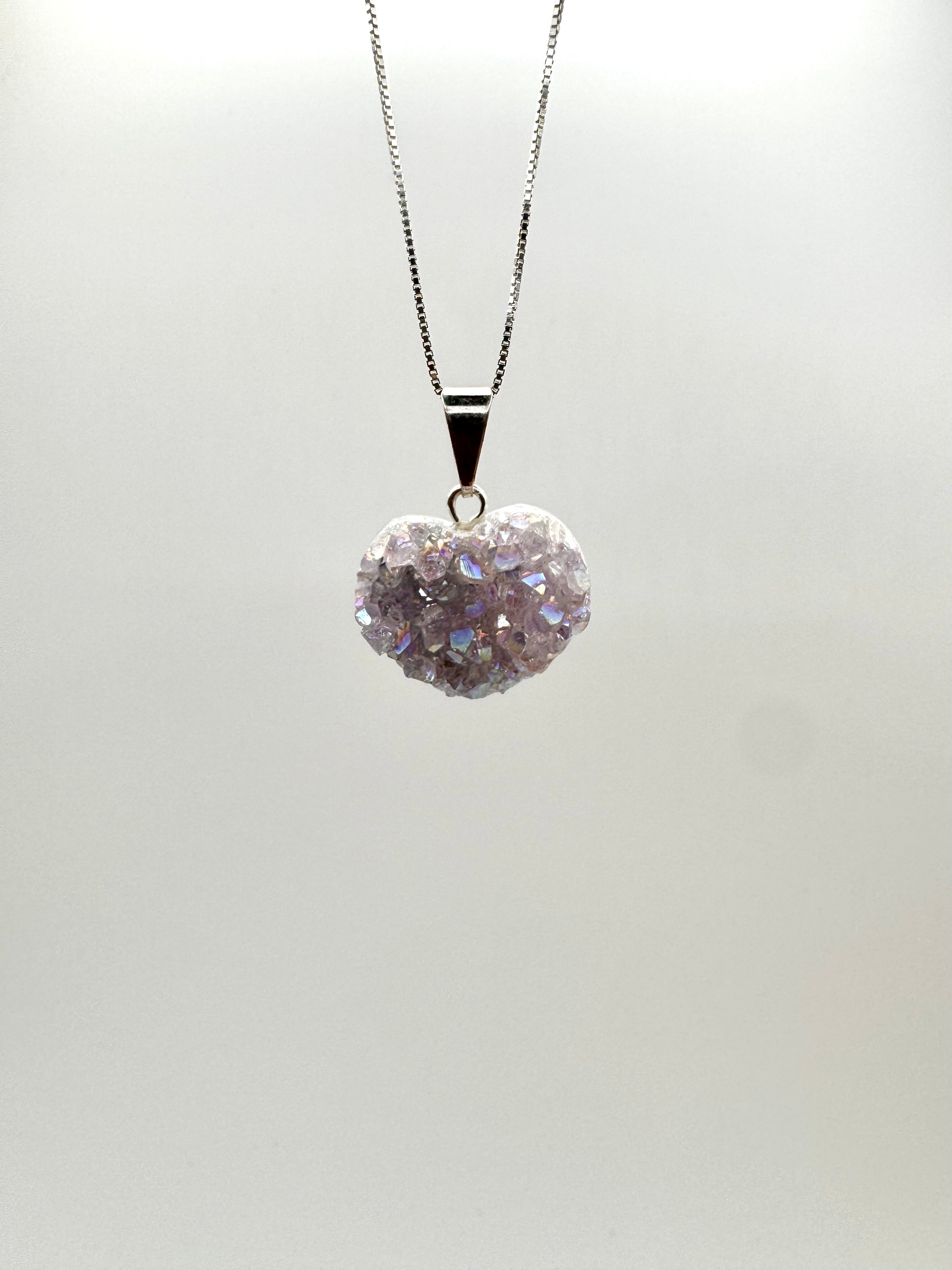 COLGANTE CORAZÓN DRUSA AQUA AURA | ENERGÍA ESPIRITUAL ELEVADA