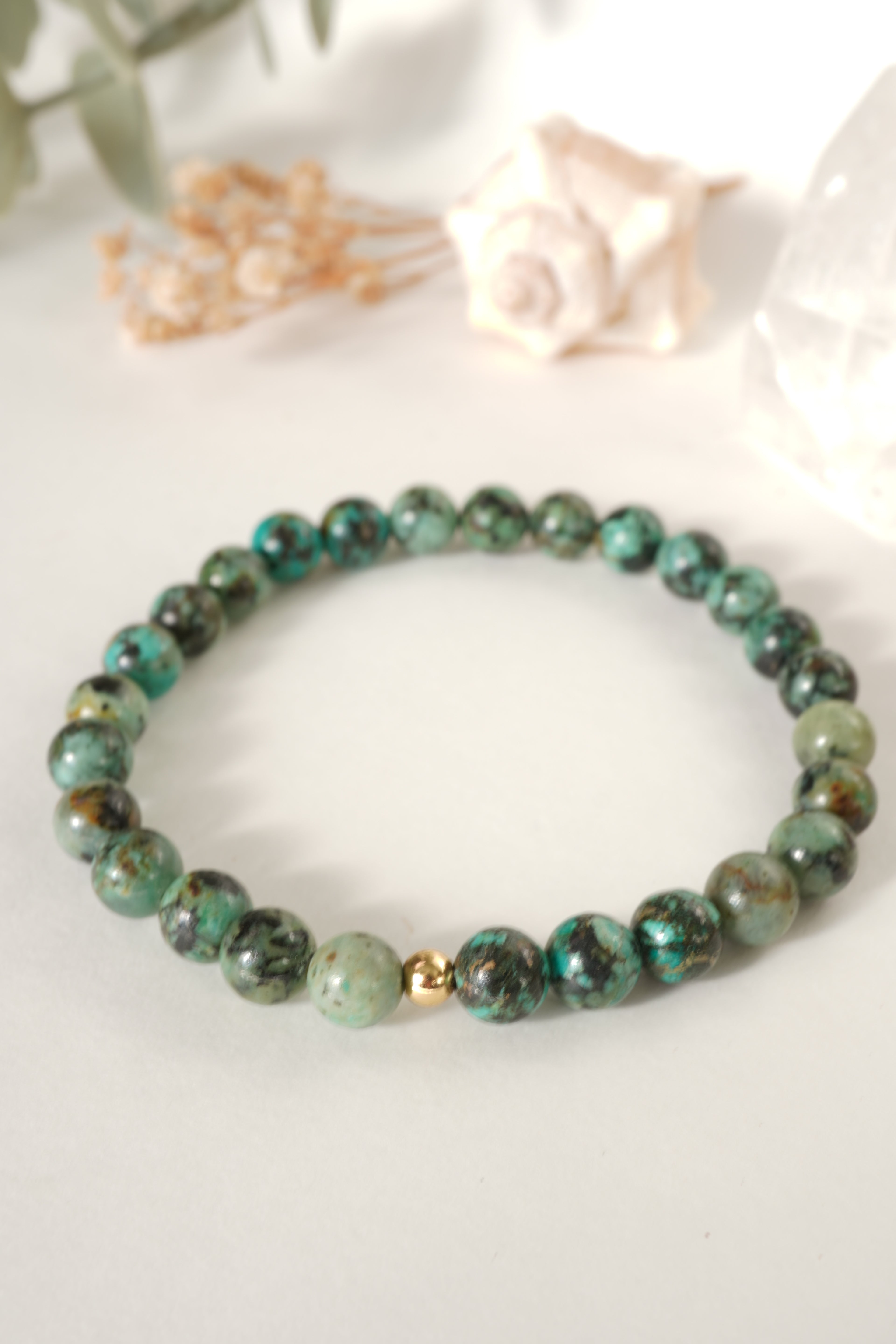 PULSERA ELÁSTICA CRECIMIENTO PERSONAL | TURQUESA AFRICANA