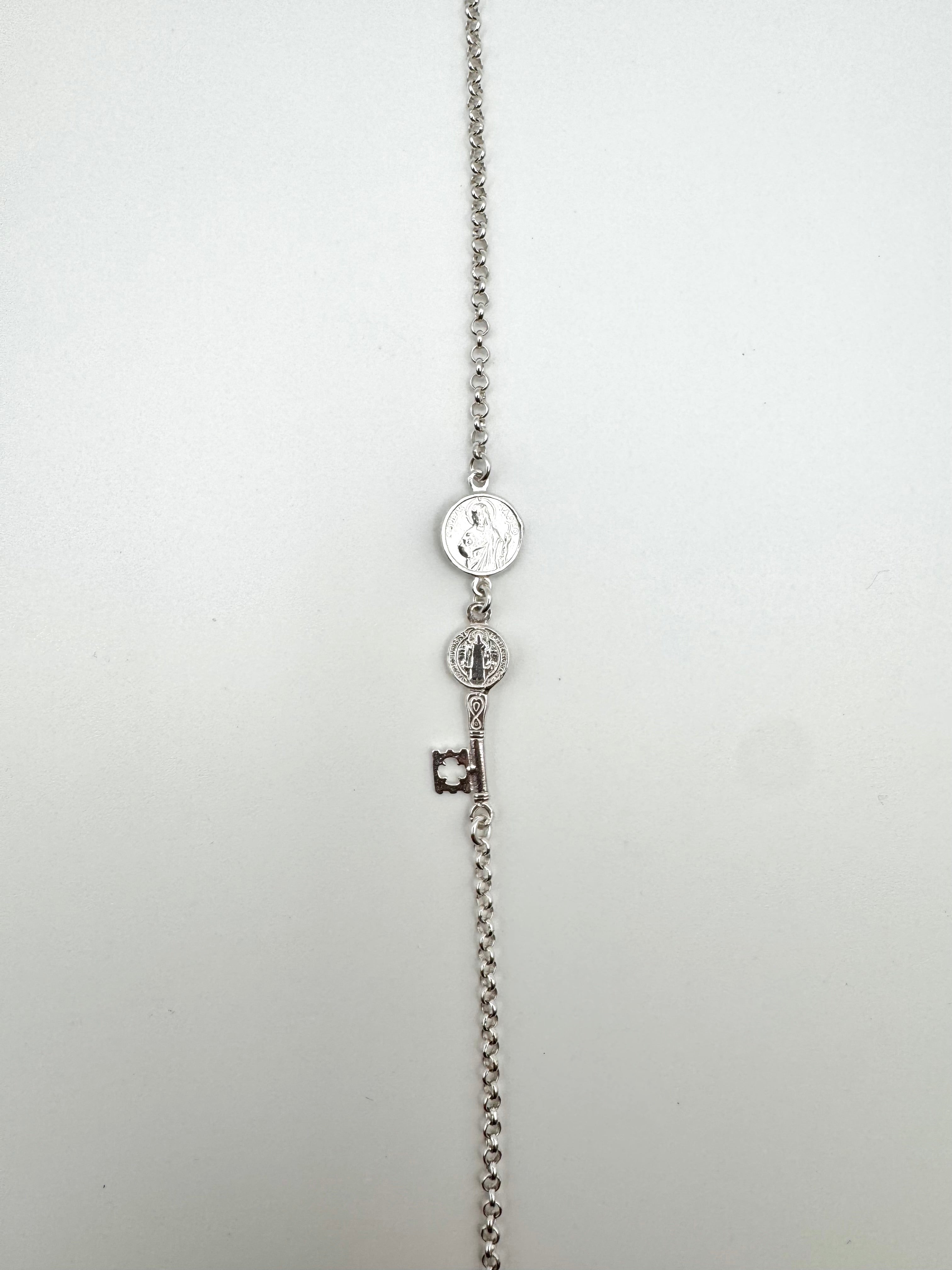 PULSERA TRIPLE PROTECCIÓN | LLAVE SAN BENITO Y MEDALLA SAN JUDAS
