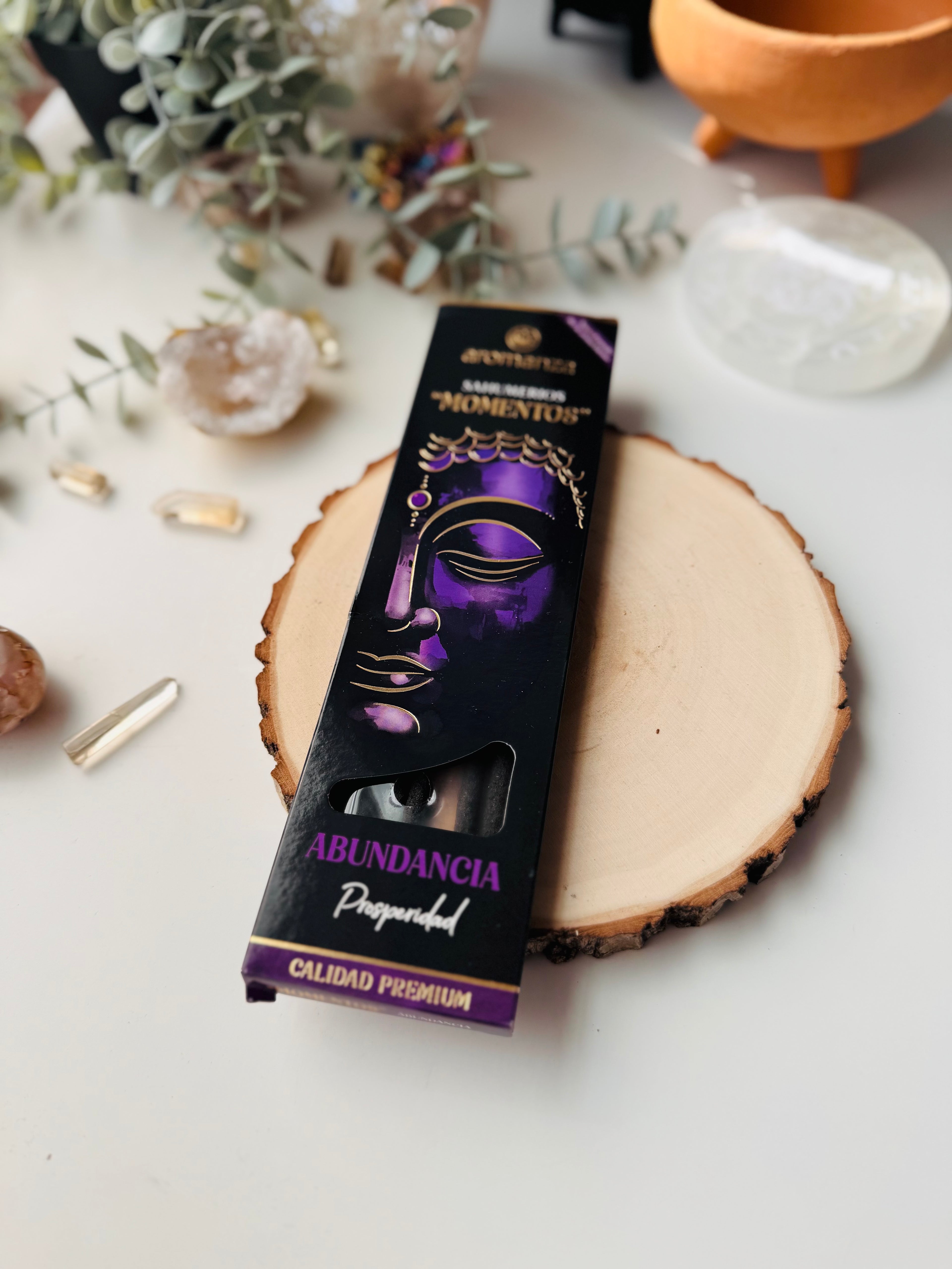 INCIENSO VARILLAS AROMANZA PREMIUM “MOMENTOS” | ABUNDANCIA 90 MINUTOS