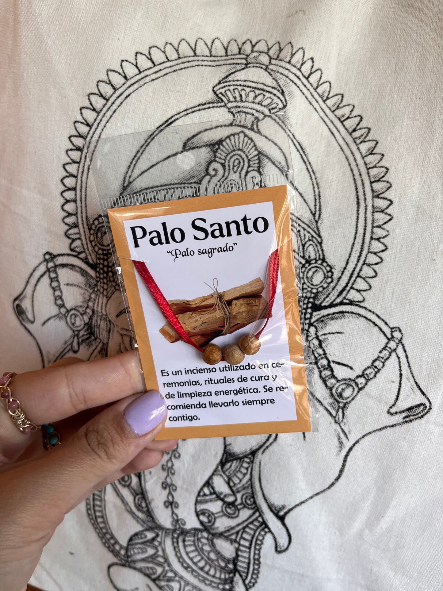 Pulsera palo santo lazo