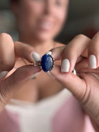 ANILLO DE PLATA AJUSTABLE ZAFIRO