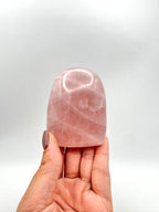 PIEZA CUARZO ROSA PULIDO CON BASE PLANA |  ELIGE LETRA