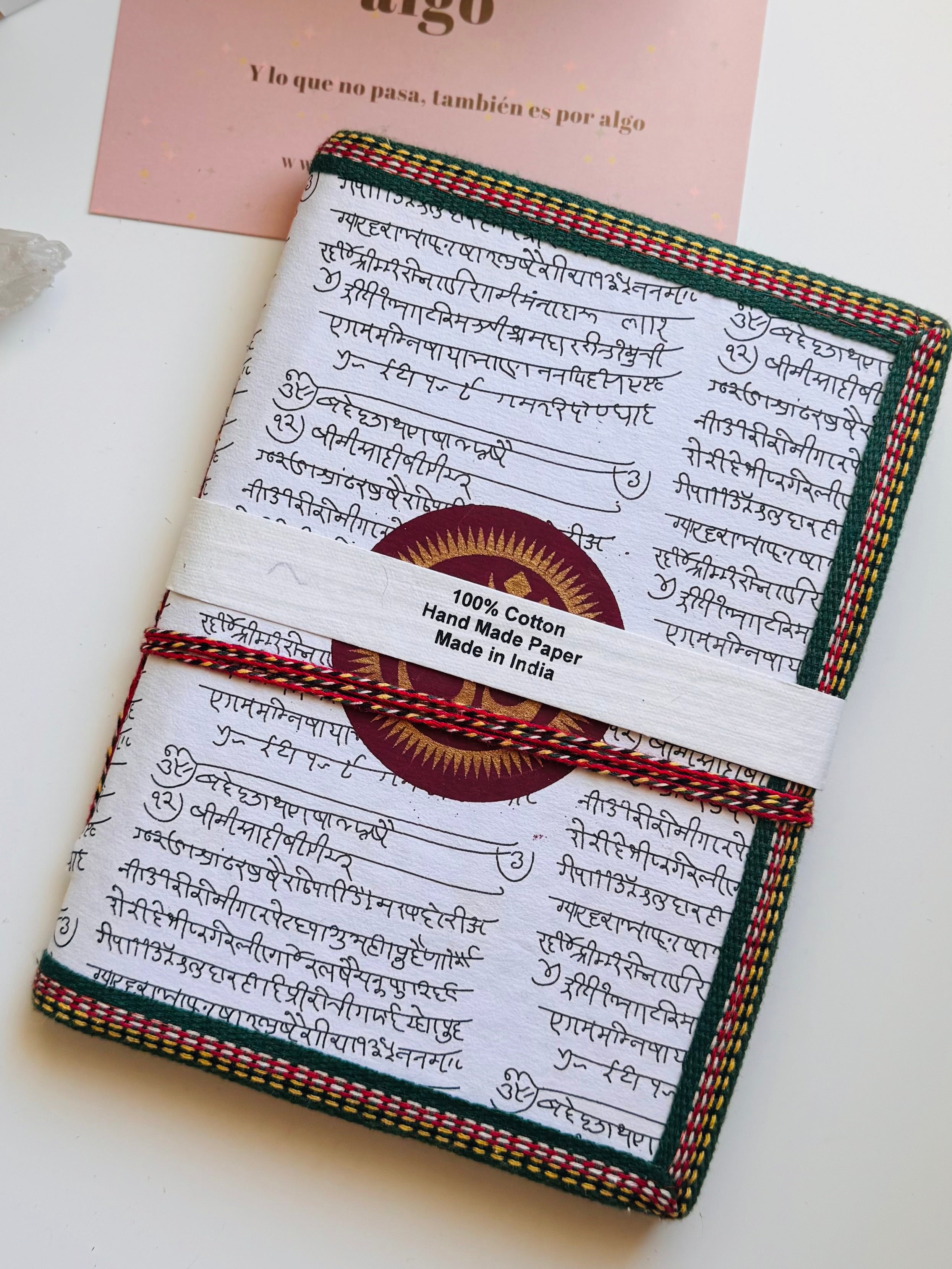 LIBRETA DE PAPEL NATURAL CON MOTIVO HINDÚ | ELIGE  MODELO