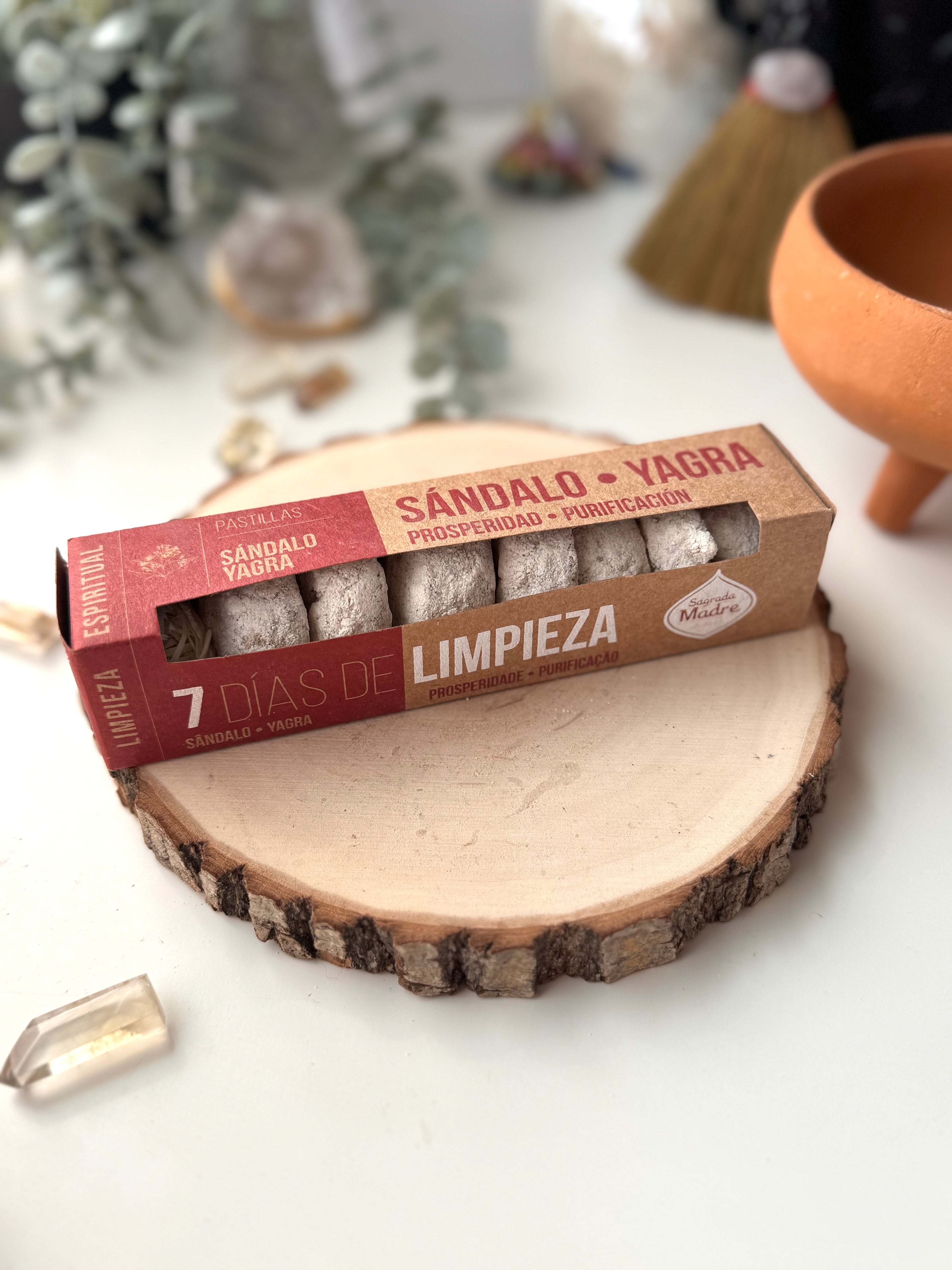 PASTILLAS SAGRADA MADRE SÁNDALO - YAGRA | 7 DÍAS PROSPERIDAD Y PURIFICACIÓN