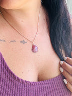 COLGANTE RODONITA PLATA  FACETADO