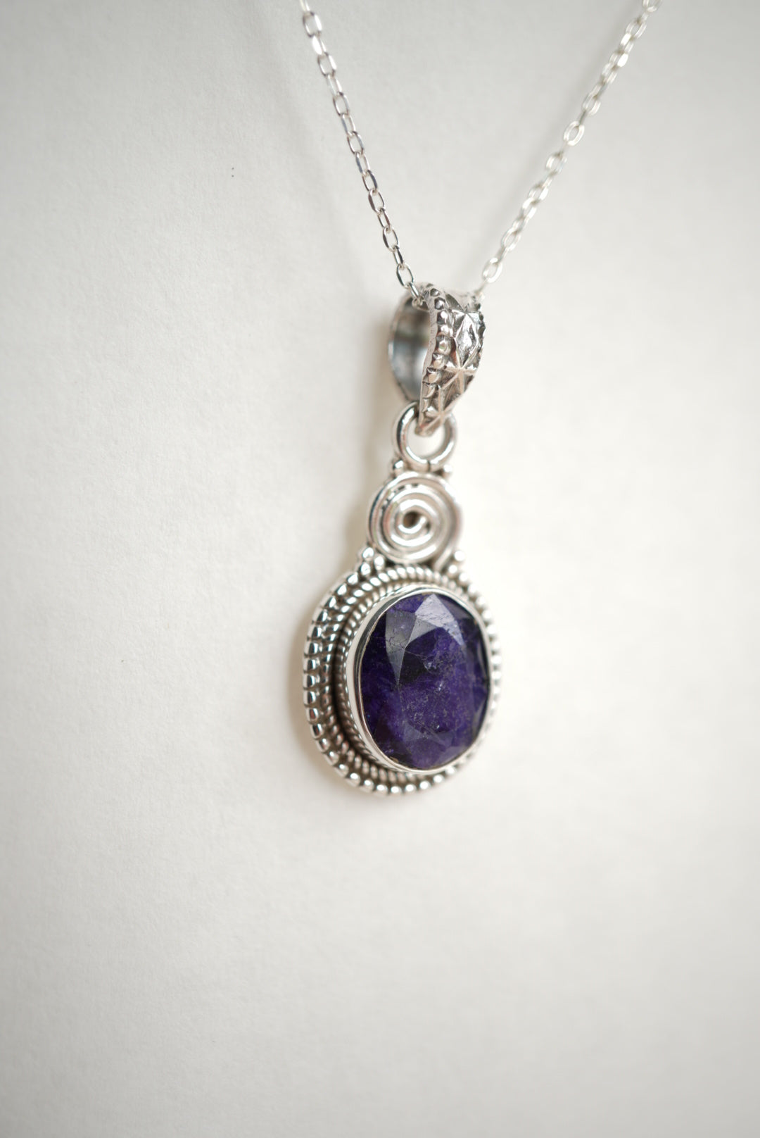 COLGANTE ZAFIRO PLATA