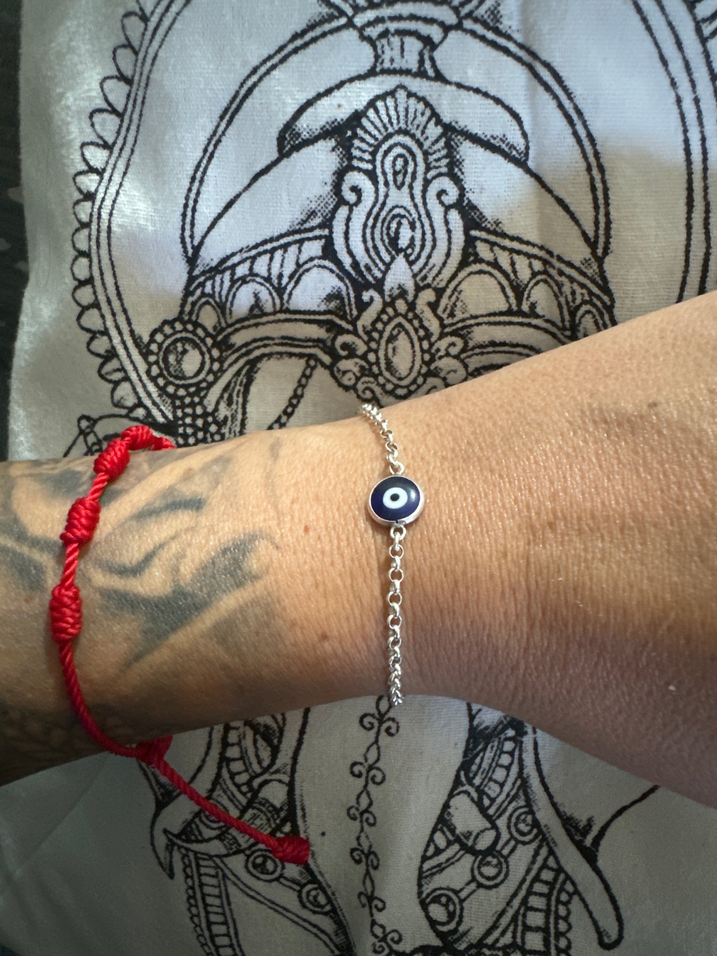 Pulsera ojo turco plata de ley