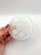 PLACA SELENITA 7 CHAKRAS 10CM