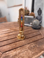 PORTA INCIENSO 7 CHAKRAS DORADO