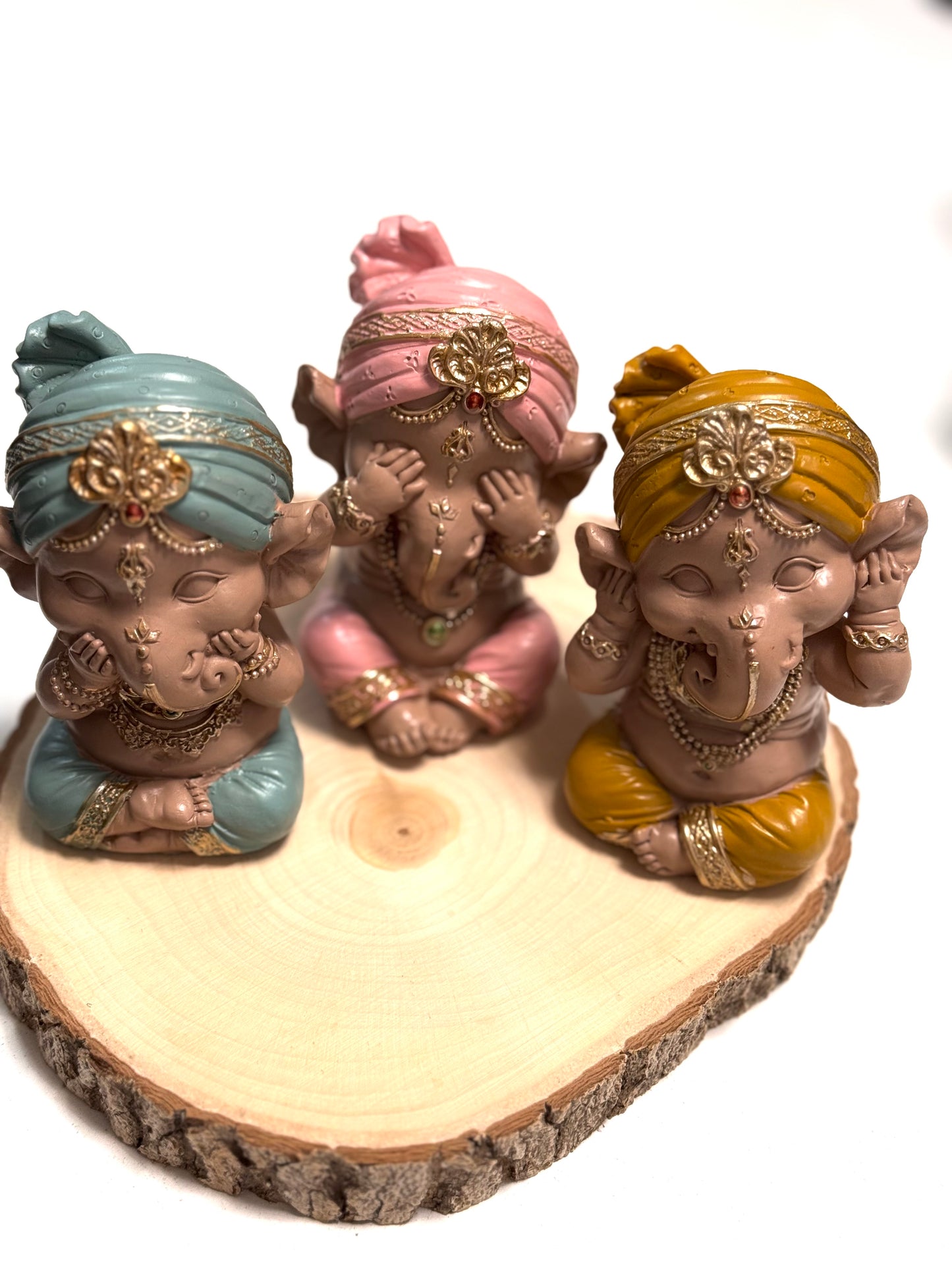 PACK TRÍO GANESHAS VER OÍR CALLAR | MULTICOLOR