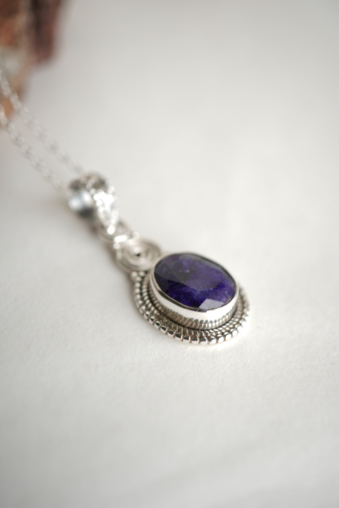 COLGANTE ZAFIRO PLATA