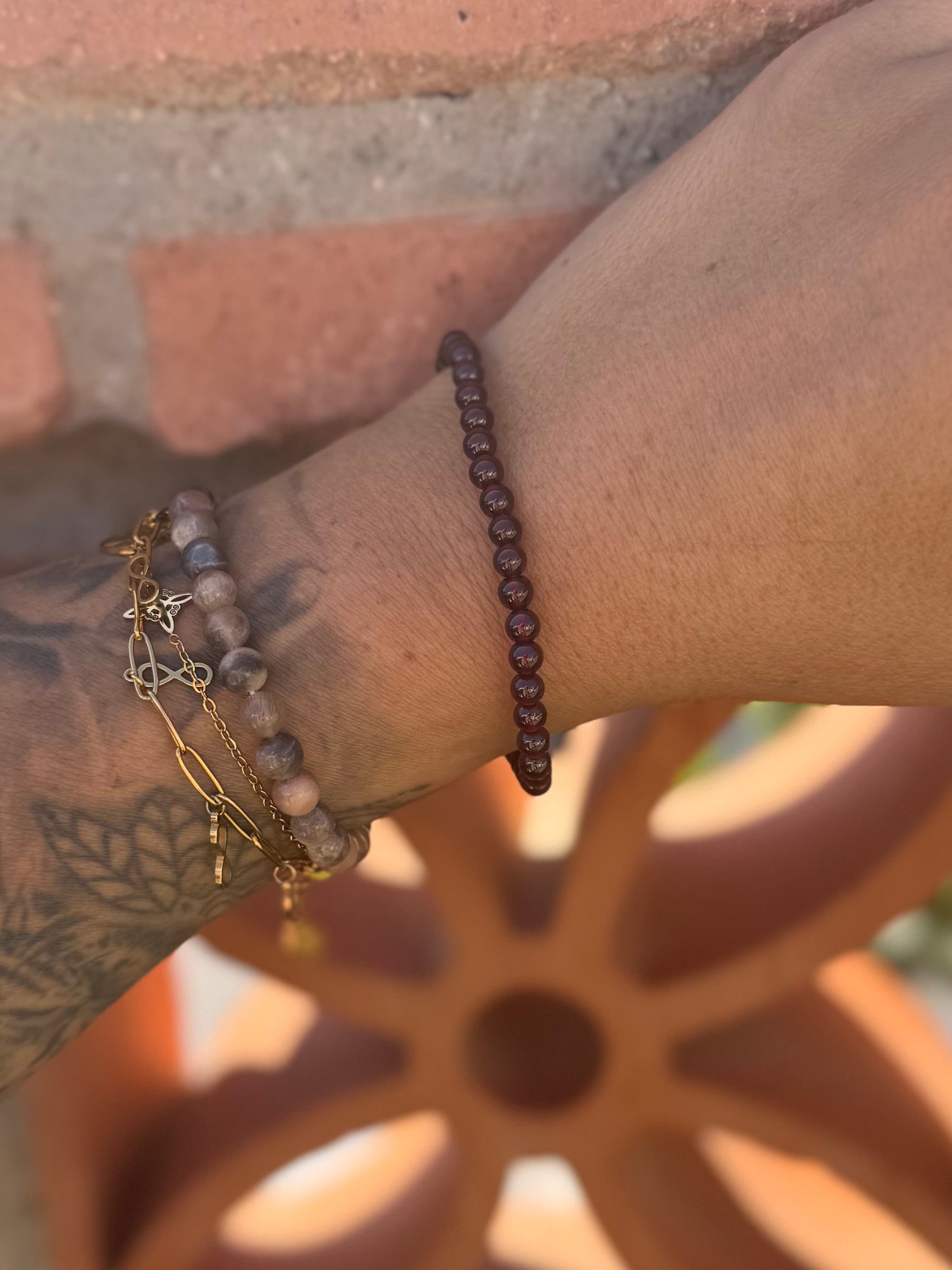 PULSERA ELÁSTICA GRANATE | PASION | VITALIDAD