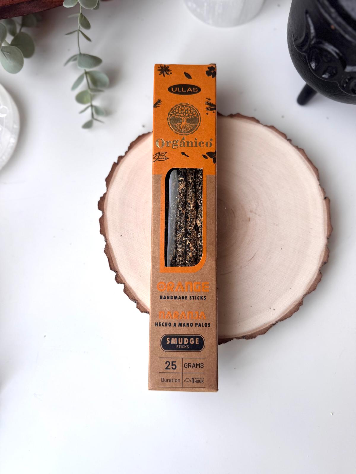 INCIENSO ULLAS VARILLA ORGÁNICO | NARANJA | ATRAE LA ABUNDANCIA