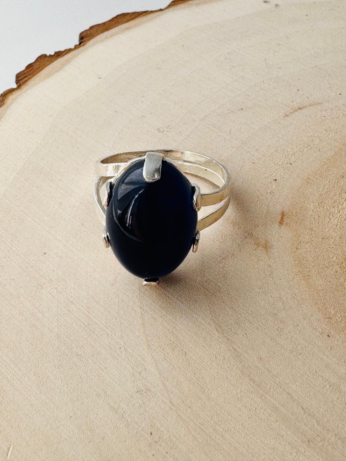 ANILLO DE PLATA AJUSTABLE ZAFIRO