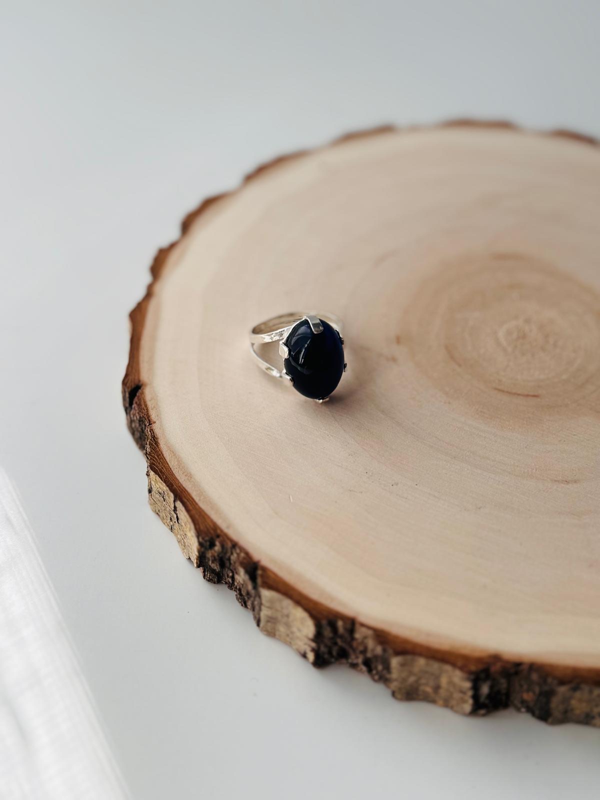 ANILLO DE PLATA AJUSTABLE ZAFIRO