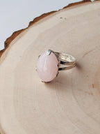 ANILLO AJUSTABLE PLATA DE LEY | CUARZO ROSA