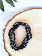 PULSERA COMBINADA | OBSIDIANA NEVADA Y ÓNIX | ALIVIO DEL ESTRÉS