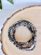 PULSERA FACETADA | CUARZO TURMALINADO | TRANSFORMACIÓN | AUTO-CONFIANZA | PROTECCIÓN