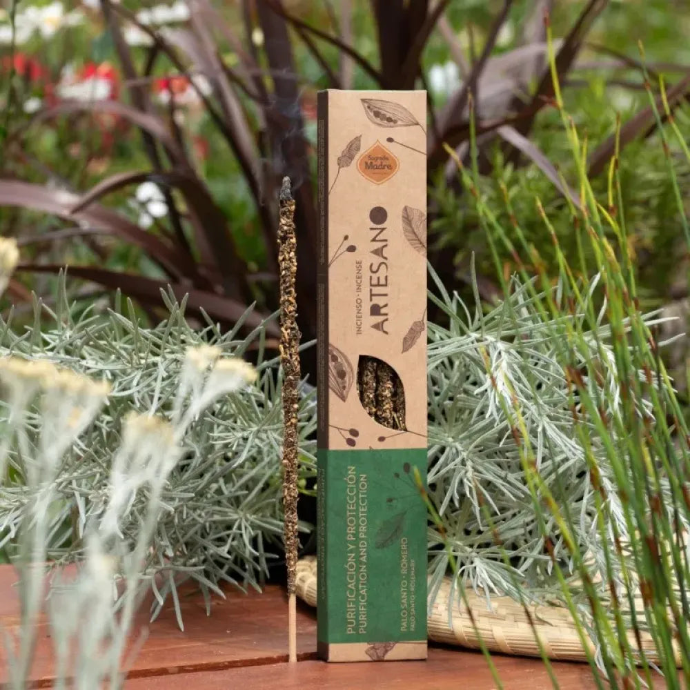 INCIENSO ARTESANO SAGRADA MADRE PALO SANTO ROMERO | PURIFICACION