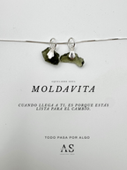 MOLDAVITA COLGANTE PLATA