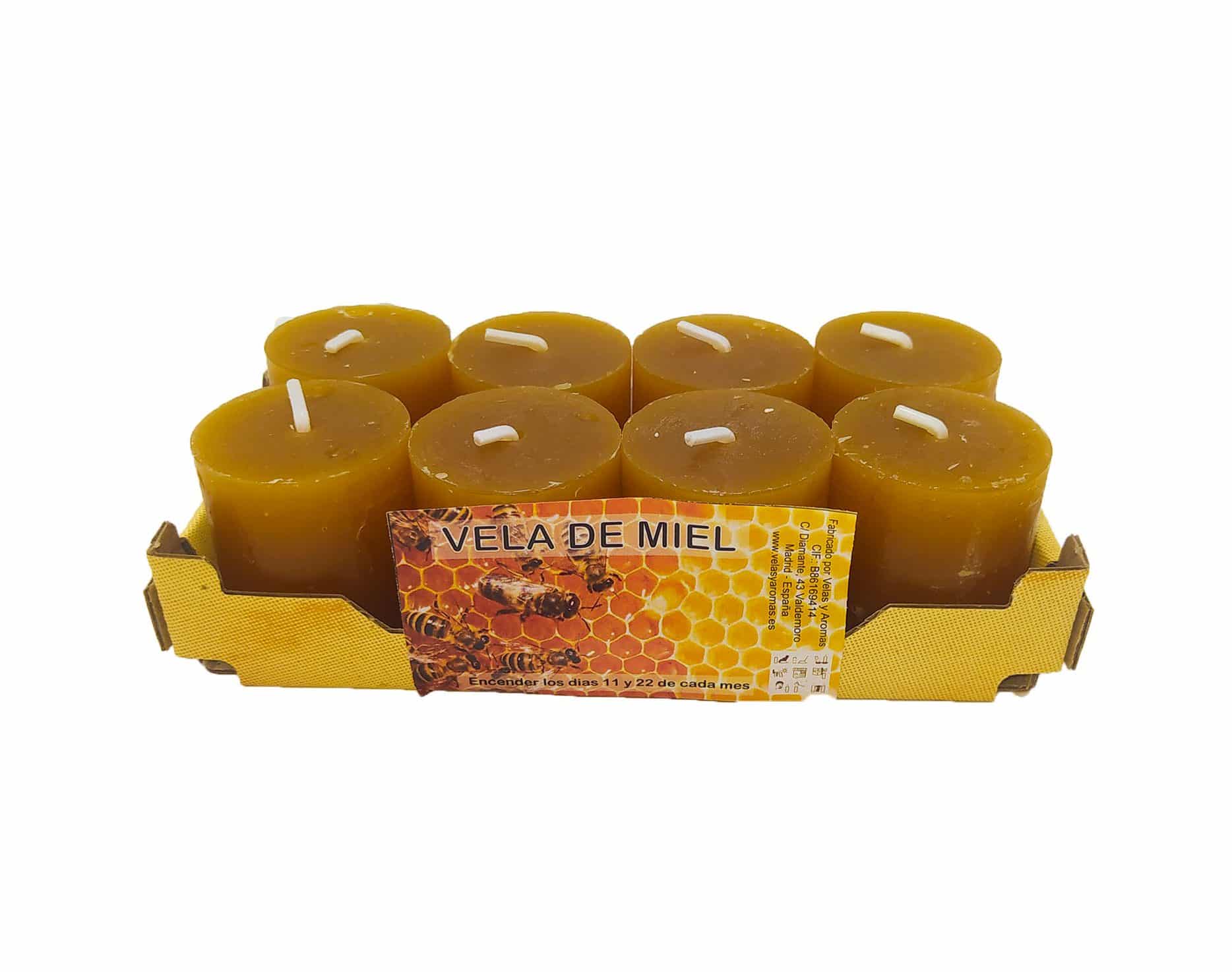 PACK 8 VELAS | MIEL | VOTIVAS