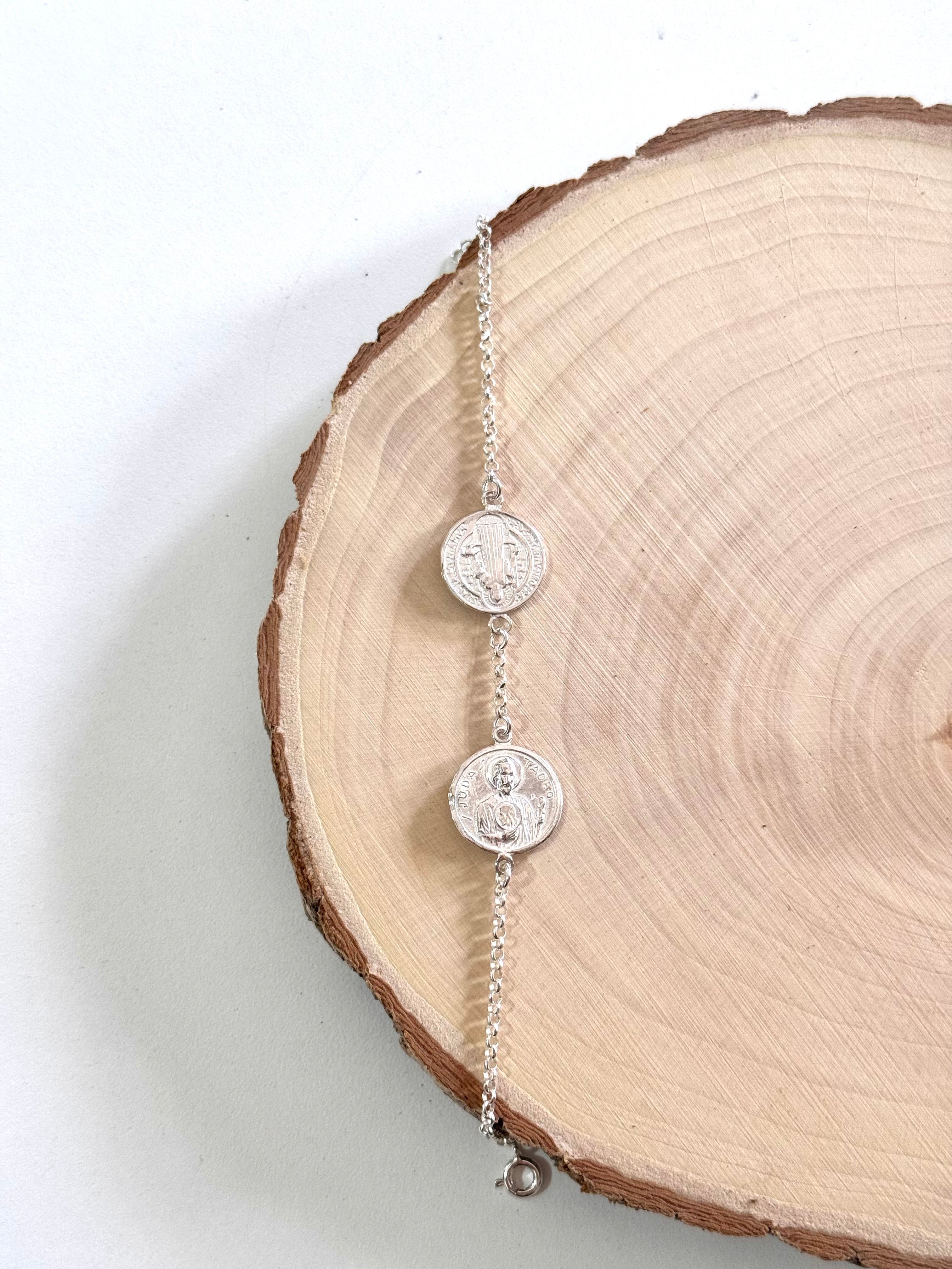 PULSERA SAN BENITO SAN JUDAS AMULETO