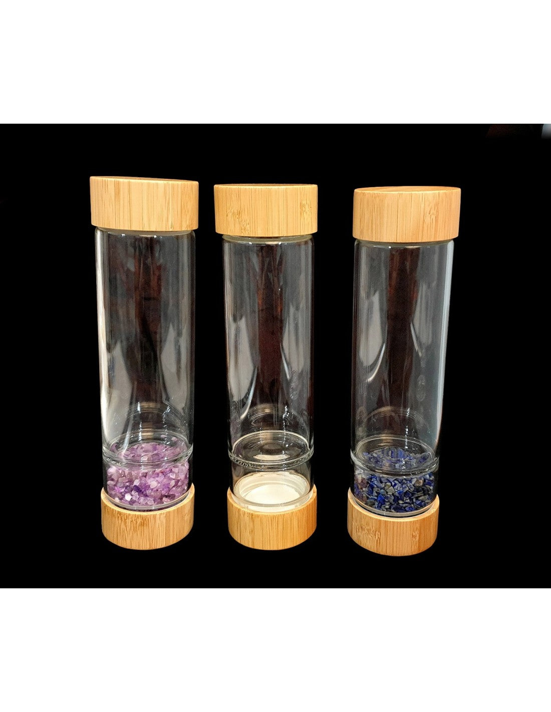 BOTELLA CRISTAL BAMBÚ + 1 BOLSA DE CHIPS 100g A ELEGIR