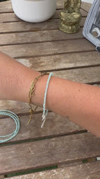 PULSERA FACETADA AGUAMARINA PLATA