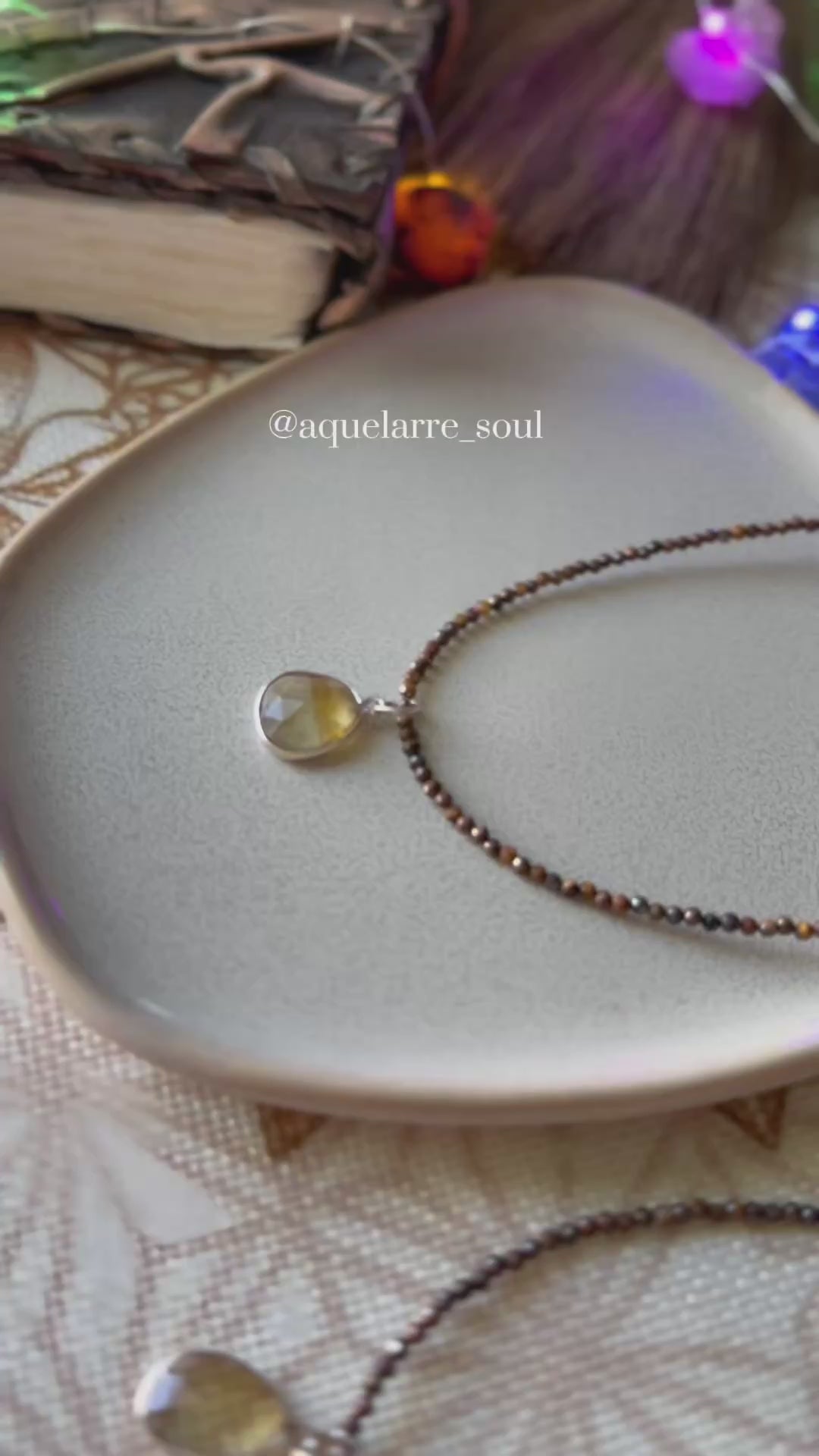 GARGANTILLA MANIFESTAR | OJO TIGRE Y CITRINO