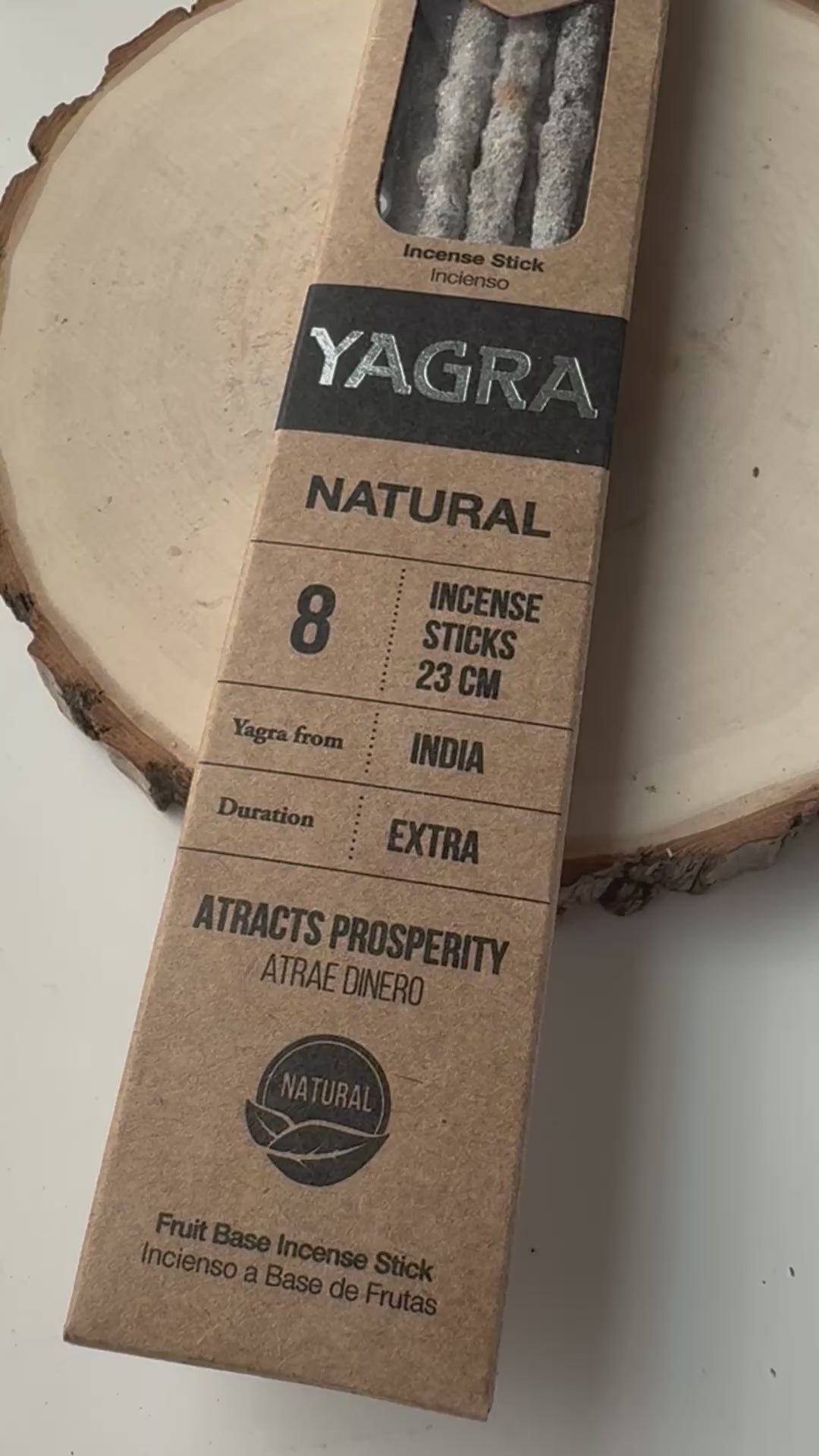 INCIENSO VARILLAS NATURAL SAGRADA MADRE YAGRA | ATRAE DINERO