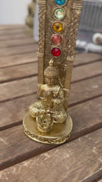 PORTA INCIENSO 7 CHAKRAS DORADO